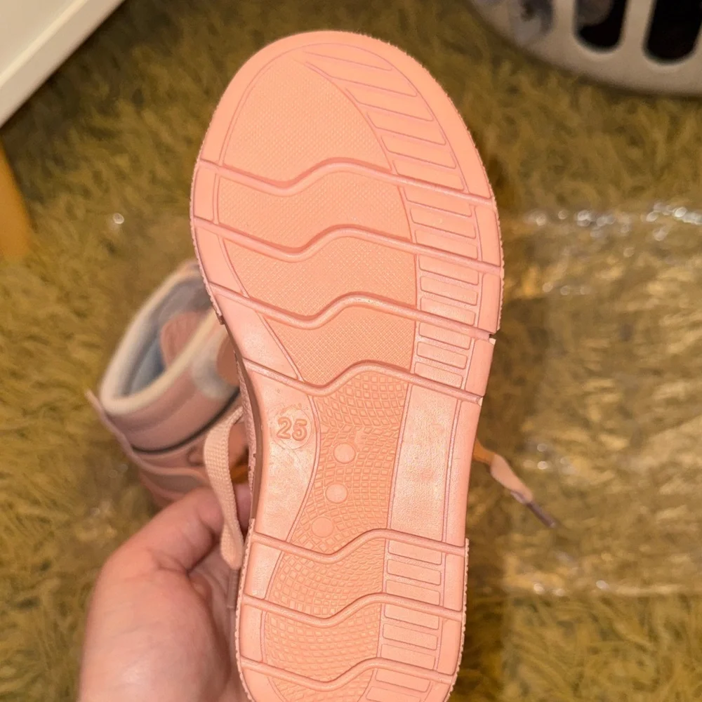 Kids Pink Monogram Sneakers - Picture 5 of 11